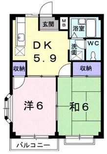 エルディムひばり【1階】の間取り