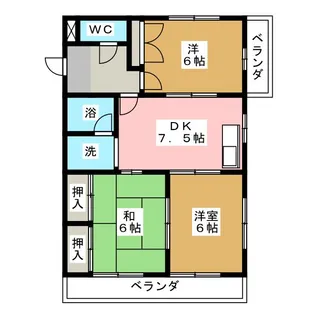 グリーンヒルズ【3階】の間取り
