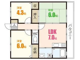 ベージュ278【3階】の間取り
