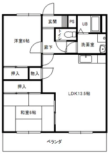 コーポラス元島3【2階】の間取り