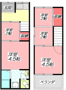 大阪府守口市南寺方中通2【一戸建】の間取り