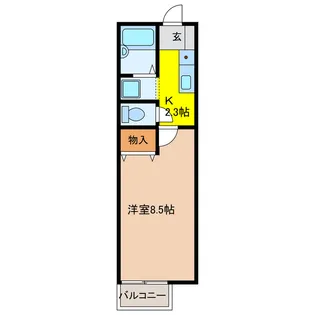 岐阜県岐阜市水海道4【アパート】の間取り