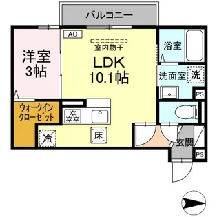 サンフィット A棟【1階】の間取り