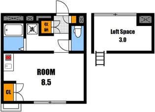 レオパレスマ・メゾン【2階】の間取り
