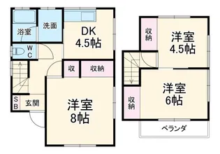 千葉県千葉市稲毛区山王町【一戸建】の間取り