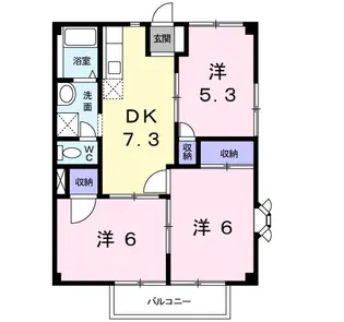カームフォレスト【1階】の間取り