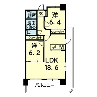 インフィニティ野中【11階】の間取り