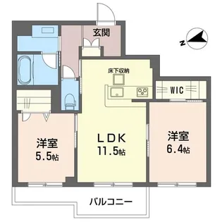 グラヴィタス【1階】の間取り