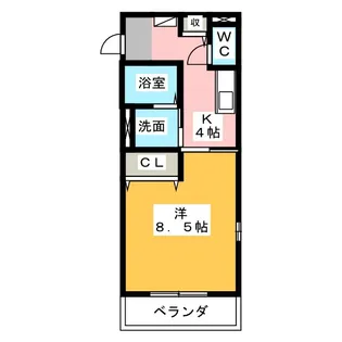 パルミラ S【2階】の間取り