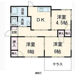 大原一区一戸建3号棟【1階】の間取り