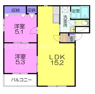 ピュアライフ佐藤【1階】の間取り