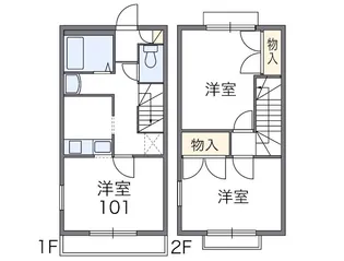 オリーブガーデン F棟【1階】の間取り