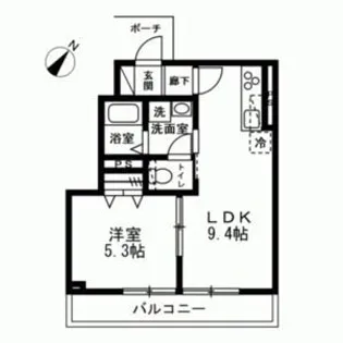 オスト六浦【1階】の間取り