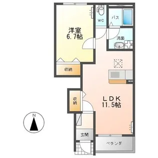 キャトルビアン(Quatre Bien)【1階】の間取り