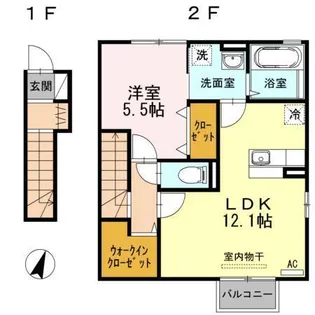 セジュール近江【2階】の間取り