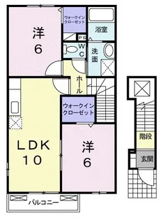 香川県高松市六条町【アパート】の間取り