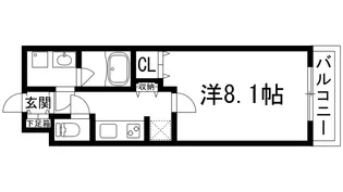 レジディア甲東園【1階】の間取り