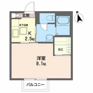 ドミールいつき【1階】の間取り