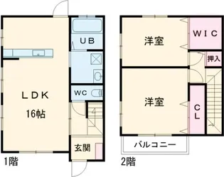 ハマゴーメゾネットIIの間取り