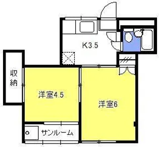 ニューマナーハイム【3階】の間取り