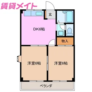 コーポ多恵【2階】の間取り