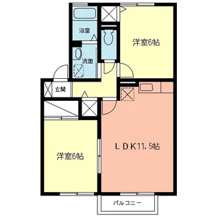ライラック湘南【1階】の間取り