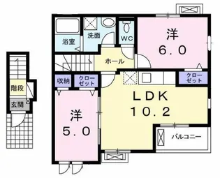 アルカディアA【2階】の間取り
