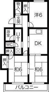 サンプラザ子平町【3階】の間取り