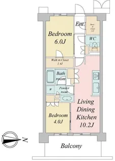 東京都武蔵野市境2【マンション】の間取り