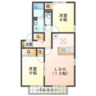ビレッジサンズ【1階】の間取り