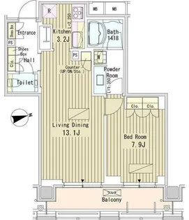 東京都港区西新橋3【マンション】の間取り