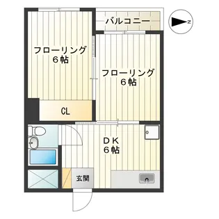 三ツ木西調布マンション【2階】の間取り