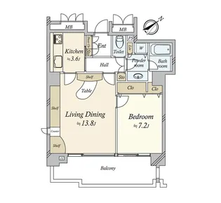 パークハウス多摩川南5番館【5階】の間取り