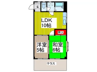 ドミール与野【1階】の間取り