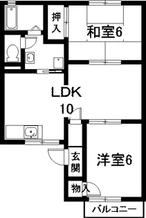 愛知県名古屋市中川区戸田3【アパート】の間取り