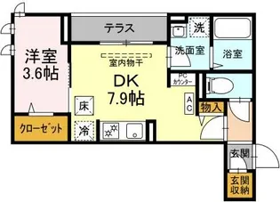 東京都三鷹市中原1【アパート】の間取り