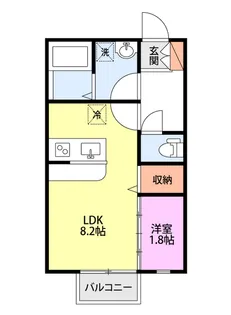 ドミールB【1階】の間取り