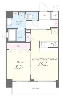 フェリーチェ難波【5階】の間取り