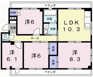 コーポT142【2階】の間取り