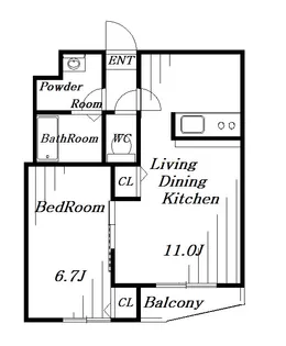 千葉県千葉市中央区葛城3【マンション】の間取り