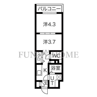 東京都世田谷区若林3【マンション】の間取り