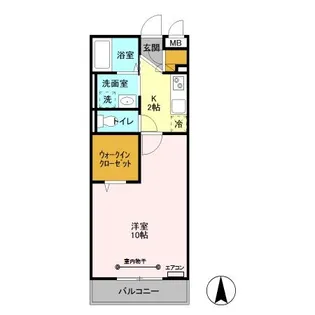 埼玉県越谷市レイクタウン2【アパート】の間取り