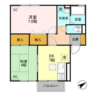 コンフォール B【1階】の間取り