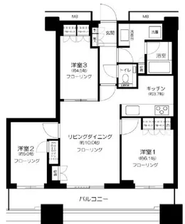 アトラスタワー西新宿【11階】の間取り