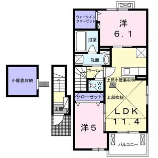 ファイン・ゼファー II【2階】の間取り