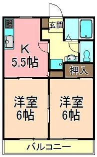東京都足立区江北3【アパート】の間取り