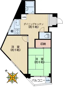 アサヒレジデンス【4階】の間取り