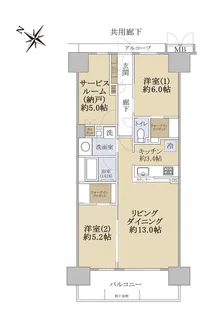 メイツ和泉中央ザ・マークス 703【7階】の間取り