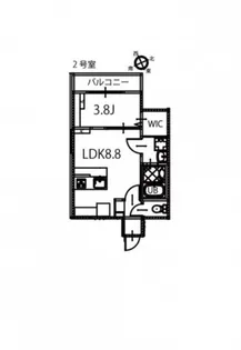 リノリノアパートメント舟入南【2階】の間取り