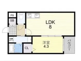 H-maison塚本II【1階】の間取り